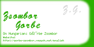 zsombor gorbe business card